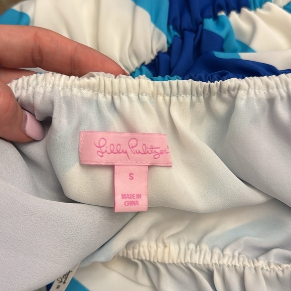 EUC Lilly Pulitzer Caldwell  maxi dress stripes blue white - Picture 8 of 10